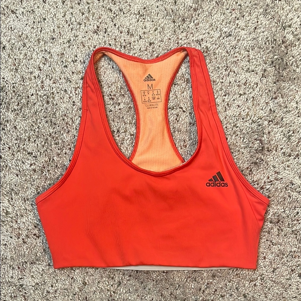 Adidas Orange Sports Bra Woman’s Medium